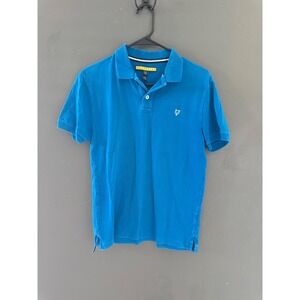 Prince & Fox Kids Blue Short Sleeve Fox Logo Polo Shirt Size S/P